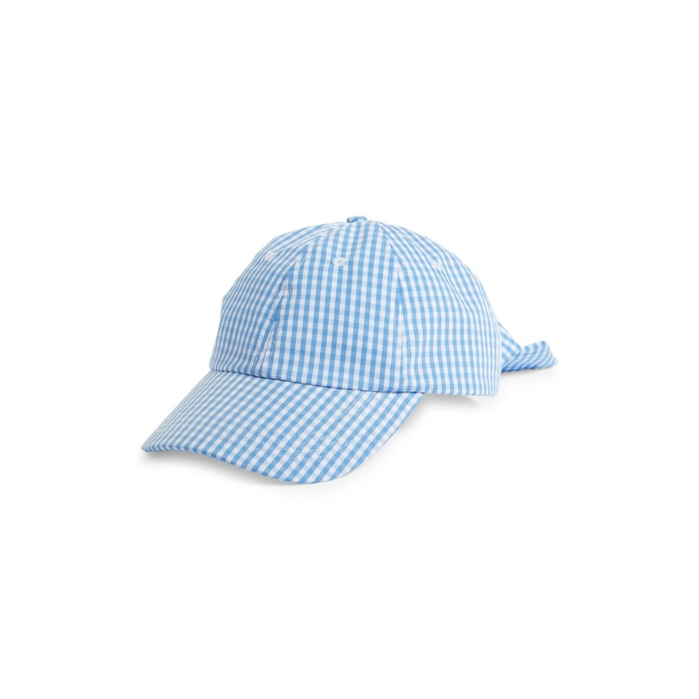 BP. Gingham Bow-Back Baseball Cap Blue‎ White Check NWT Nordstrom